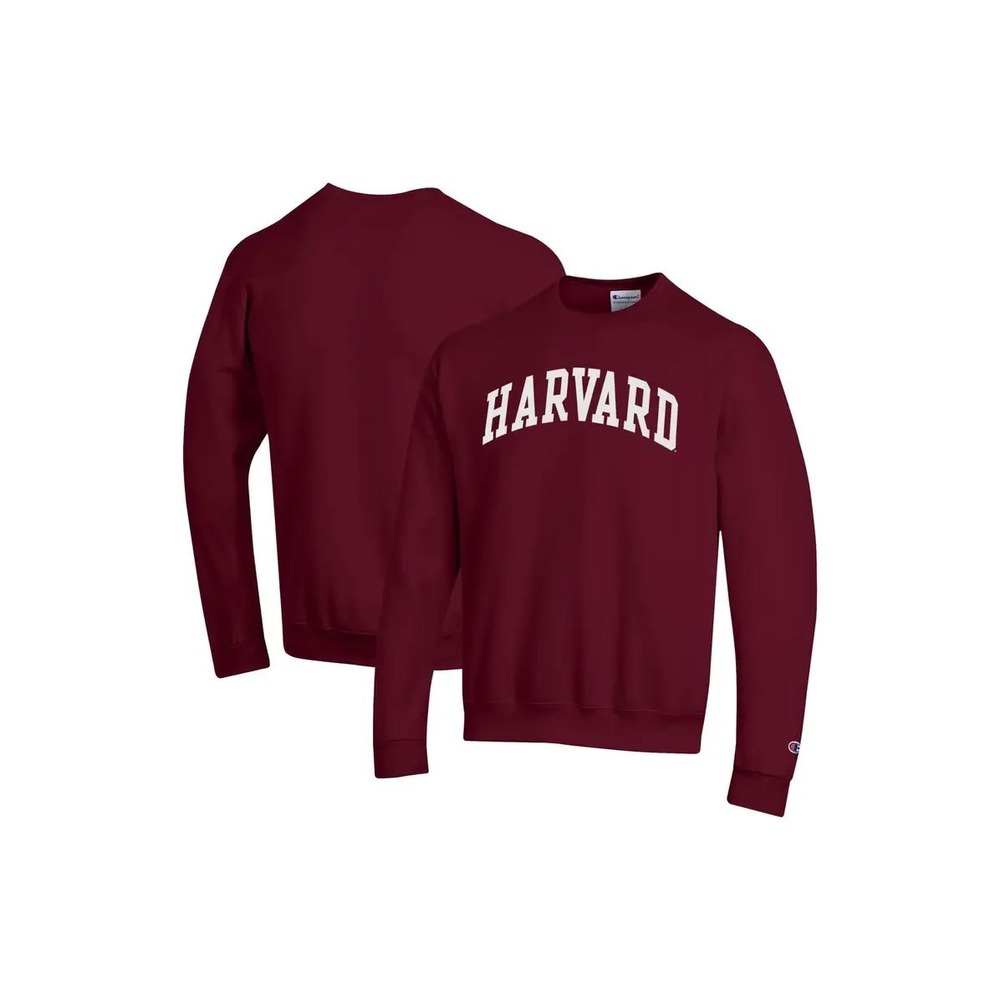 Champion Harvard Crimson Arch Logo‎ Crewneck Sweatshirt Maroon unisex